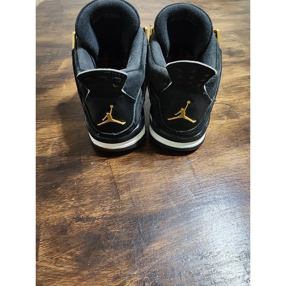 Nike Air Jordan 4 Retro GS Royalty Black Gold 408452-032 Size 4Y (Women's 5.5) - Picture 6 of 7